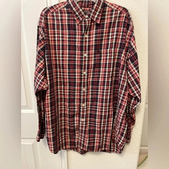 Polo Jeans Co Ralph Lauren Y2K men’s long sleeve button down plaid shirt size L - Picture 1 of 6